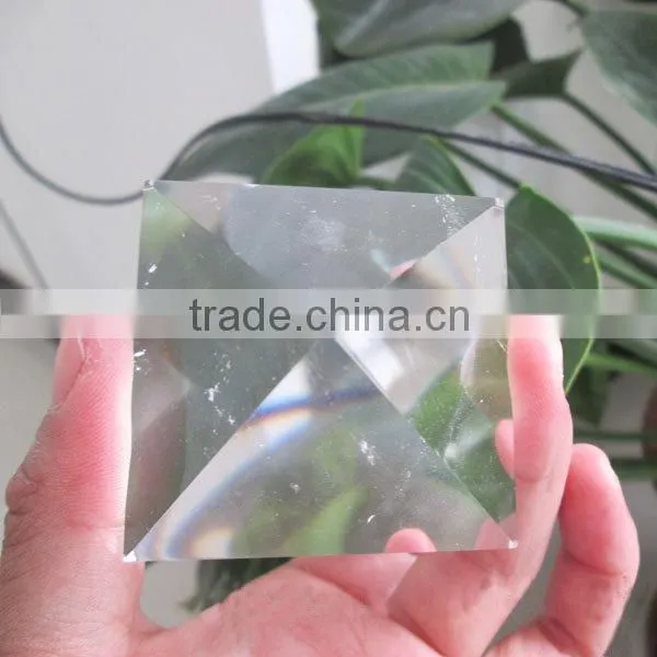 50mm Clear Quartz Crystal Pyramids Carving / Clear Crystal Pyramid