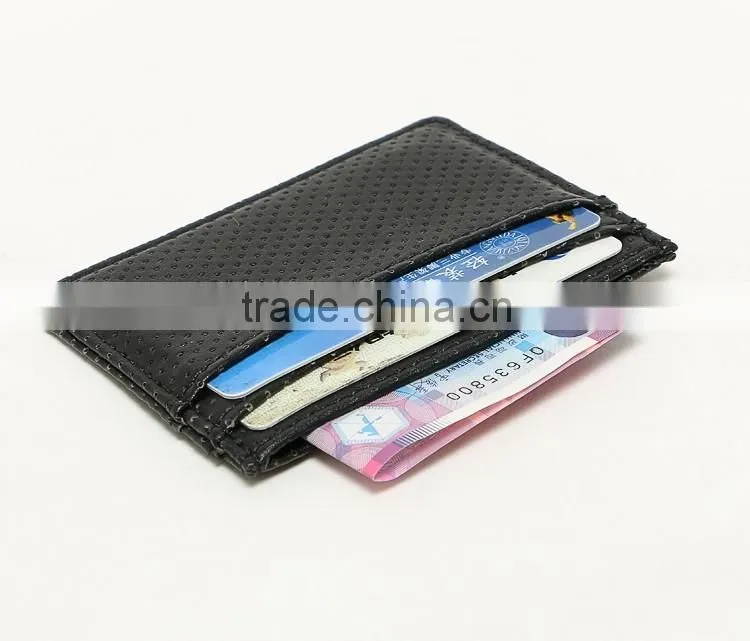 PU Leather Unisex Slim Super Thin Card Holder Pouch