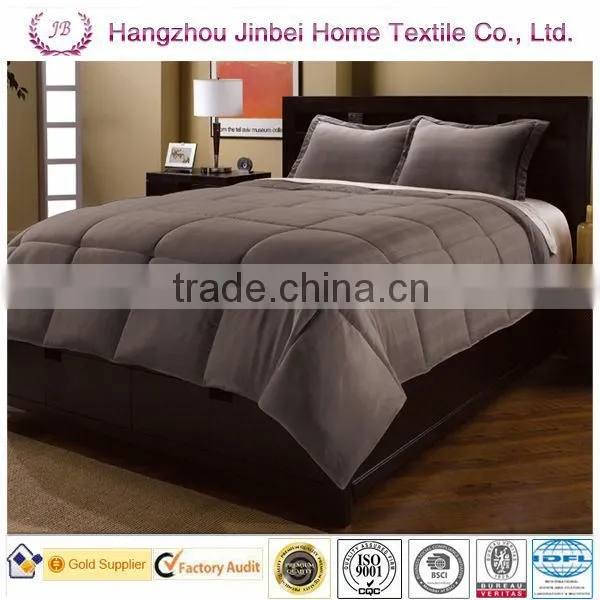 strip solid color square Down alternative comforter/Microfiber quilt/polyester duvet
