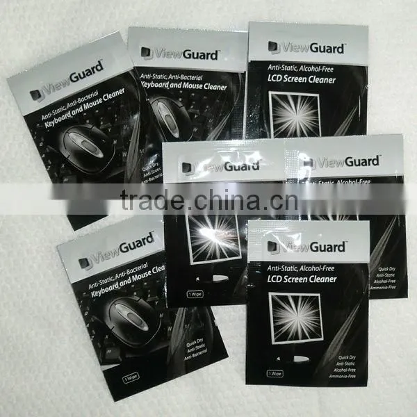 computer screen lens cleaner, tube pack wet cloth, CE certification