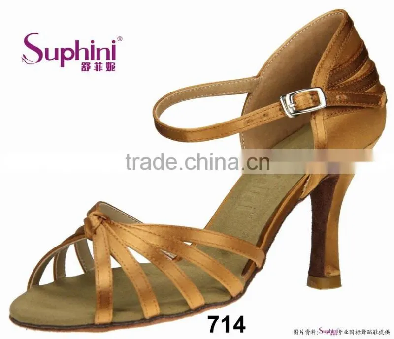 Suphini Satin Mesh Fitting Latin Ballroom Salsa Dance Shoes