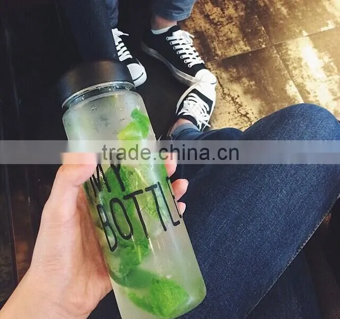 New Design Hot Selling BPA Free Fruit Infuser My Bottle 500ml Sports Plastic Water Bottle