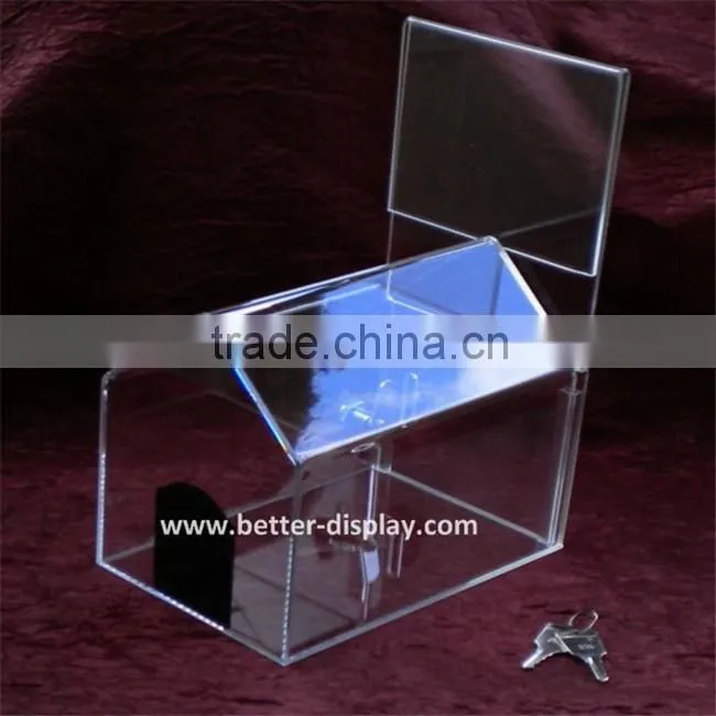 wholesale acrylic school box charity