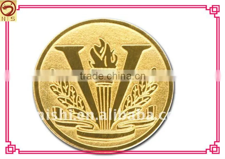 hottest brass souvenir matt gold coins