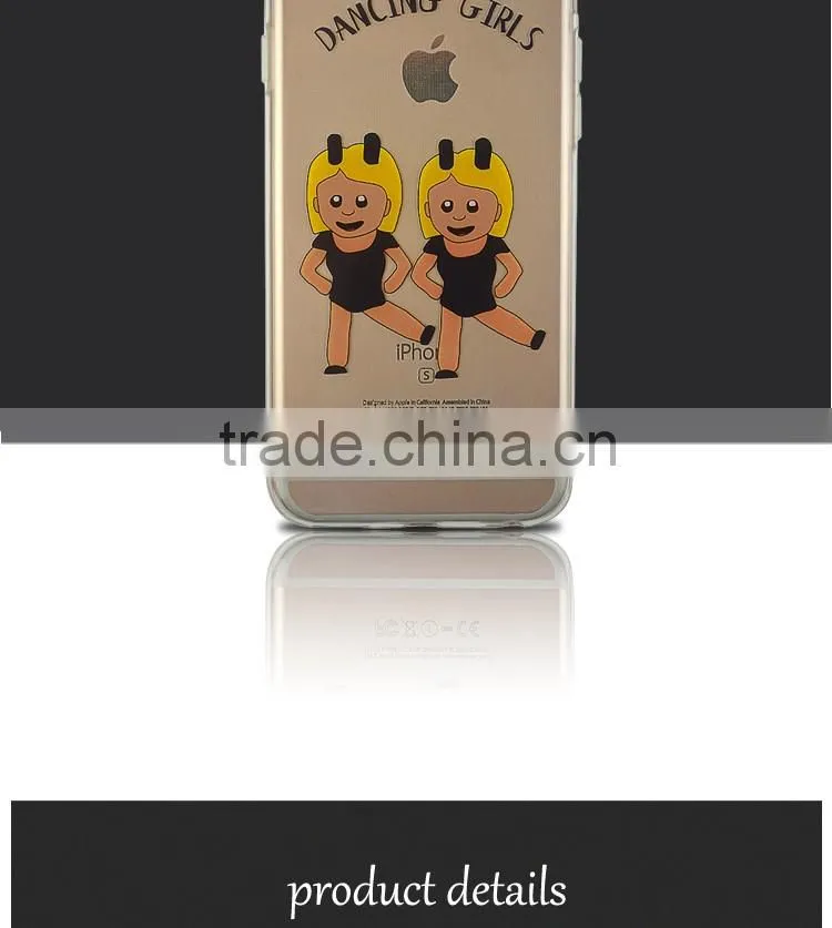2016 Newest Cartoon Back Cover Clear Soft TPU Phone case for iPhone 6 6S Ultra Slim 1.2mm