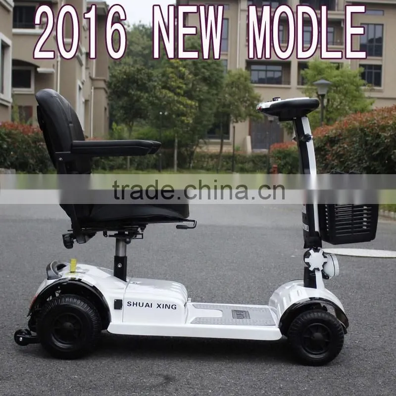 Cheaper price 4 wheels travel electric mobility scooter foldable easy carrying knee walker