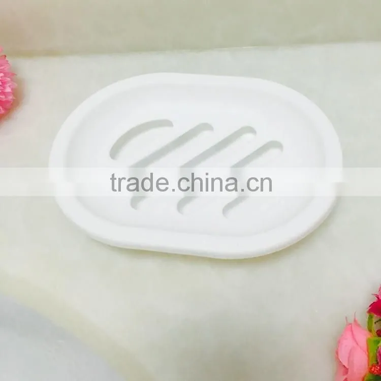 White platsic cheap promotional soap dish