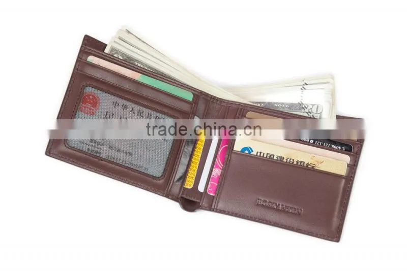 Branded Alligator Pattern Top Grain Leather Men Wallet with Good quality