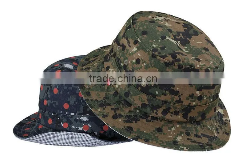 Camoflage Wax Cotton Bucket Sun Hat