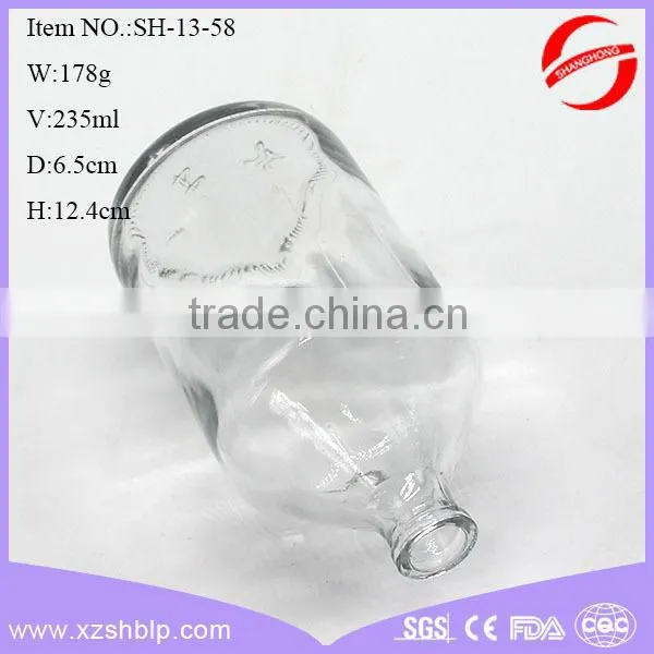 240ml small mouth aroma diffuser bottle for room freshener aroma reed diffuser glass bottle
