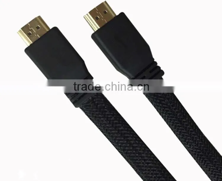 hot sale high quality 1080P nylon braid HD MI cable male to male with high resolution