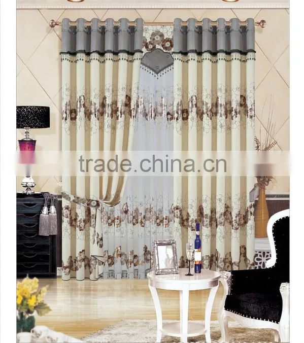2015 hot sale printed designed No. 28 window curtains, made- up black out fabric in home or hotel
