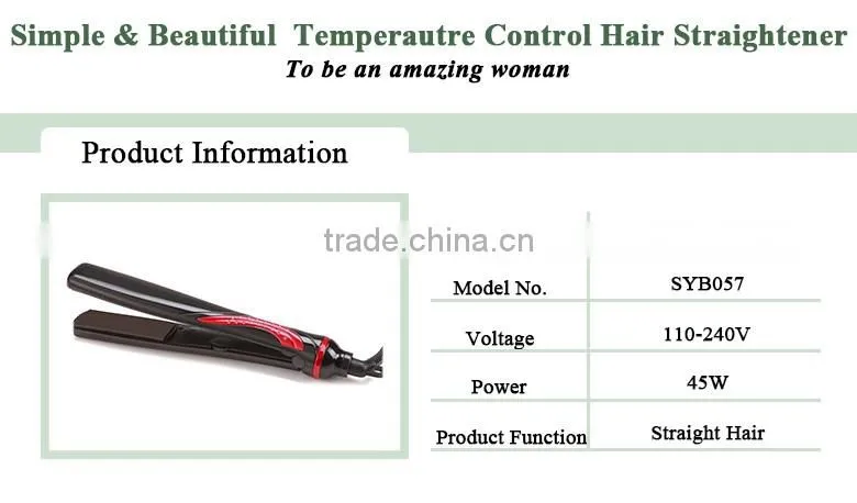 Fast Straightening LCD Display Personalized Ceramic Hair Straightener free sample