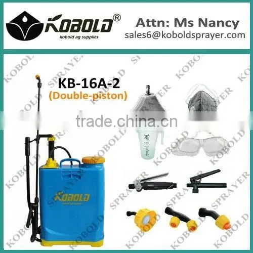 (605907) Double Pump Cheapest 16L agricultural hand sprayers pp tank