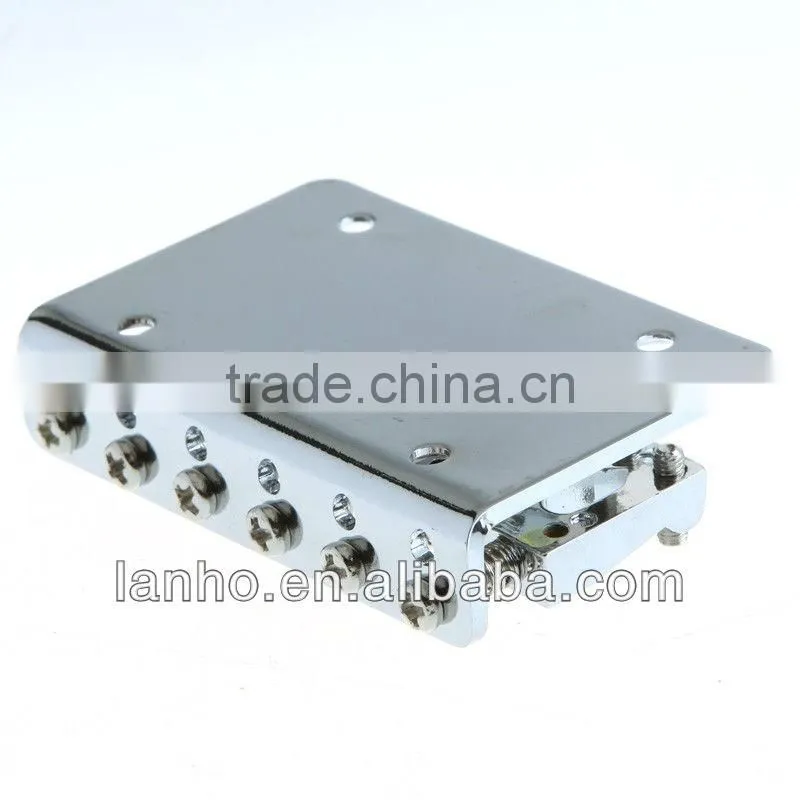 Guitar Bridge Top Load Parts Chrome 6 Strings Saddle Hardtail 65mm