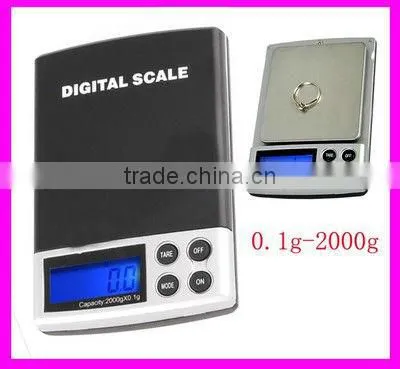 0.1-2000g Mini Digital Weight Weighing Gram Balance Scale Pocket Electric