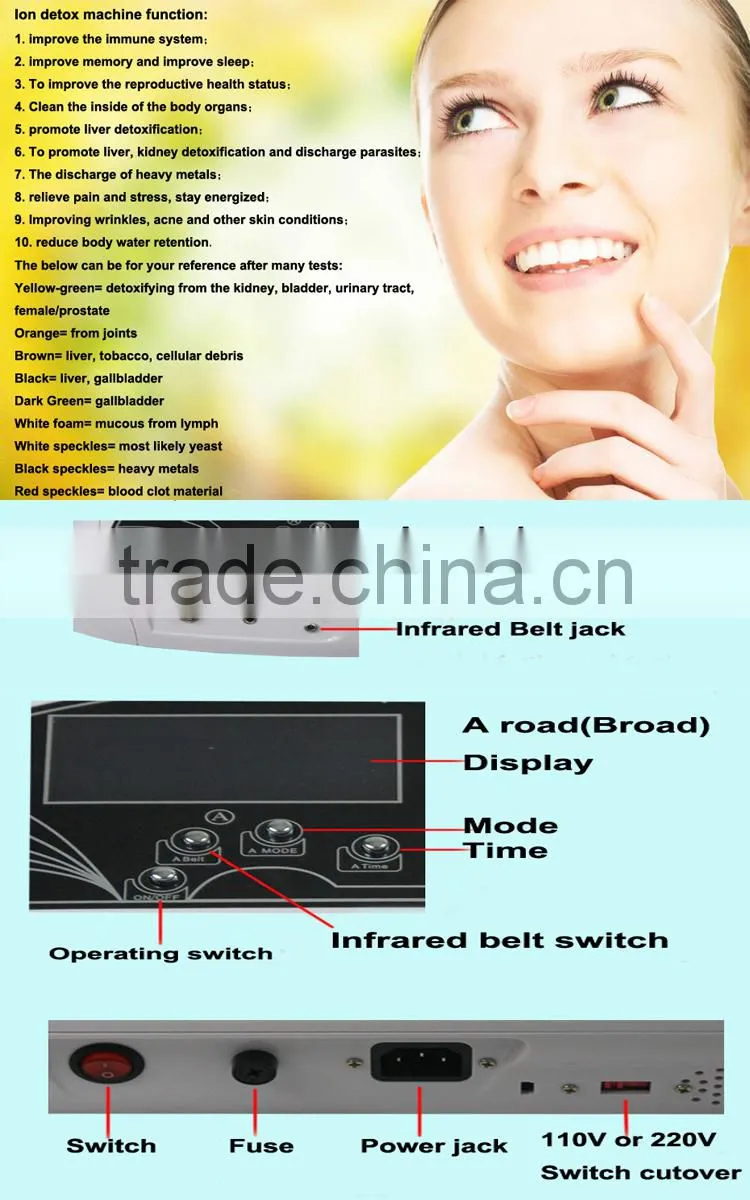 2017 Newest style ion cleanse detox foot spa machine for human healthy care massager