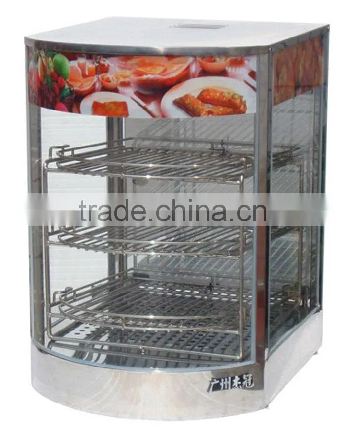 stainless steel glass electric food warmer display