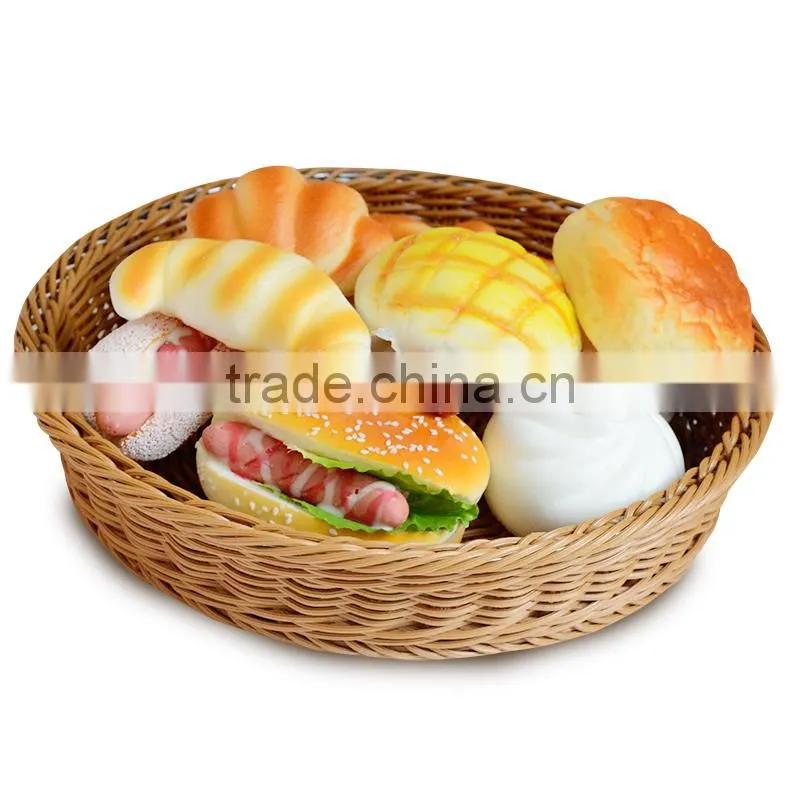 Factory price empty picnic basket small rattan woven for fruit or bread