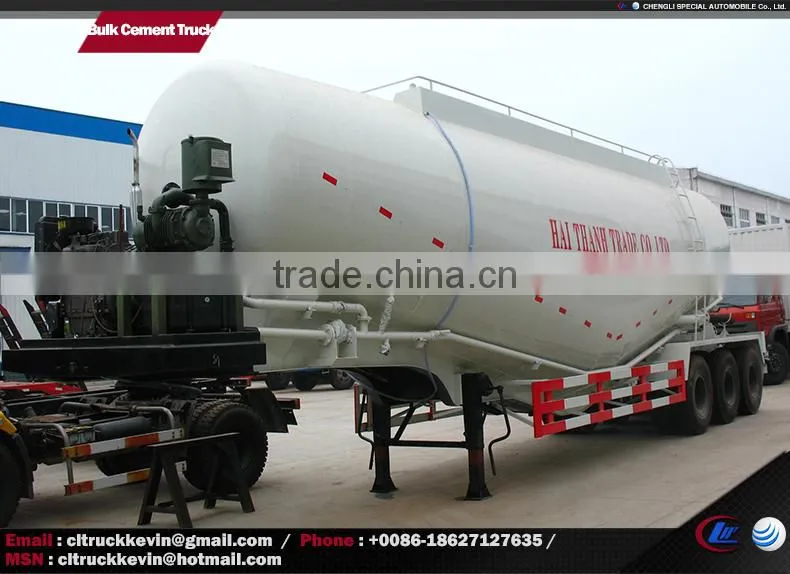 60000 liters dry powder bulk concrete tanker trailer