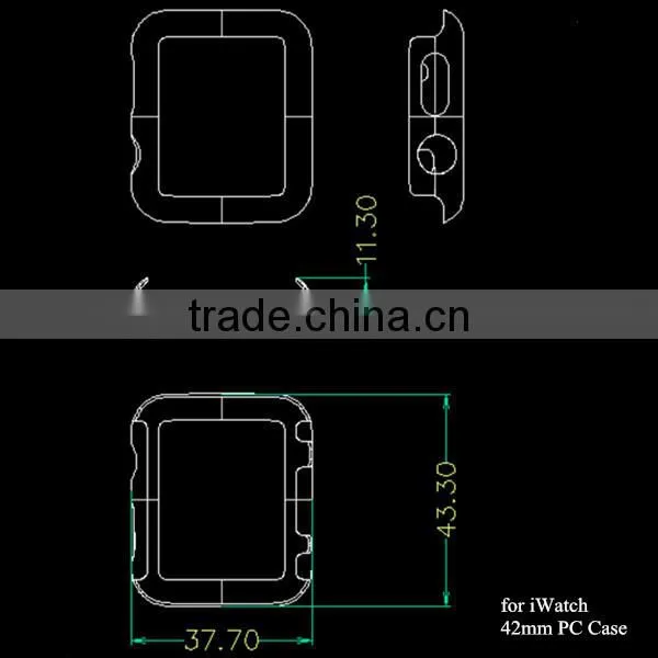 New Arrival 2015 Eco-friendly Crystal Clear Plastic Protective Case for iWatch 38mm and 42mm