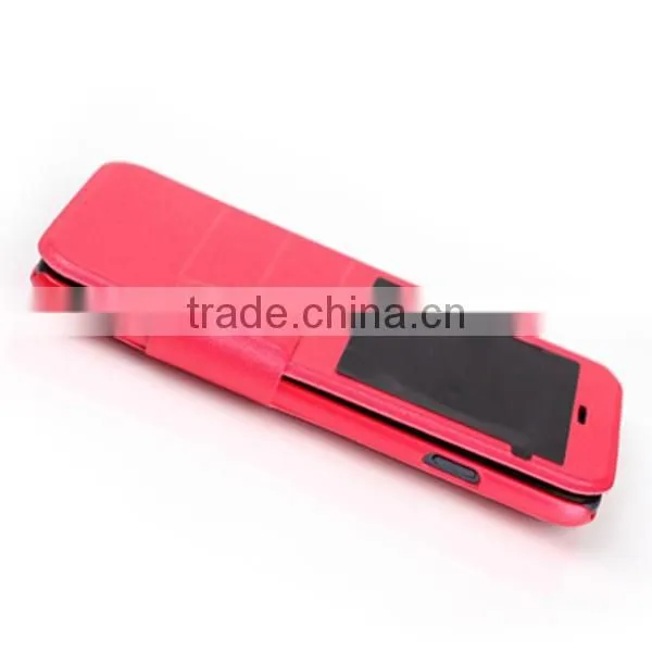 Slim Flip Covers PU Leather Case With Front View Window for iPhone 6