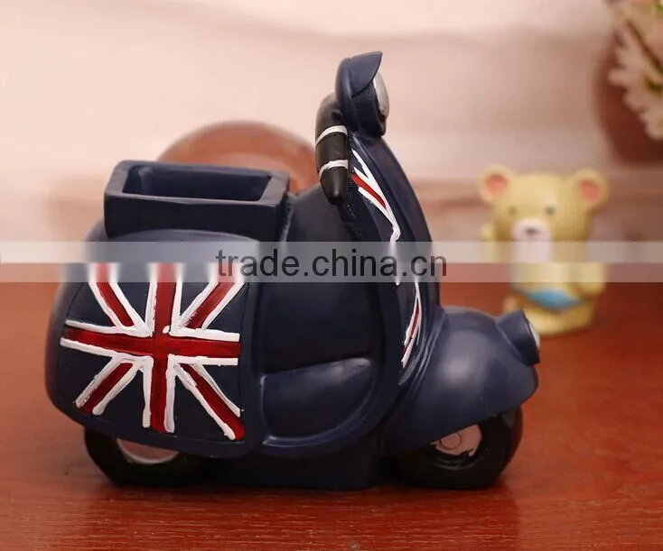 Resin motorcycle with couple bear cheap snow globes wholesale