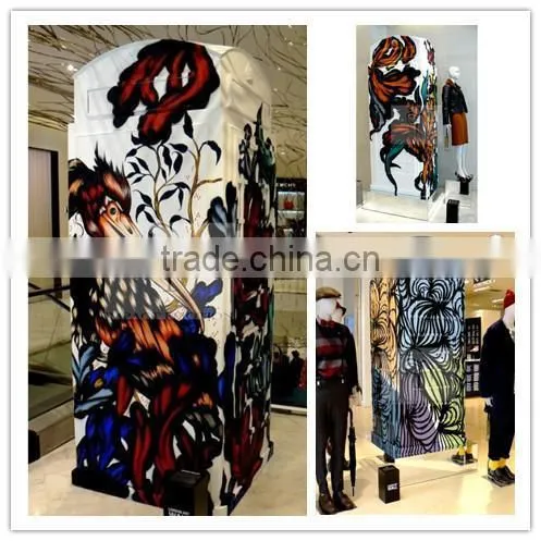 Freestanding antique outdoor metal frame telephone booth
