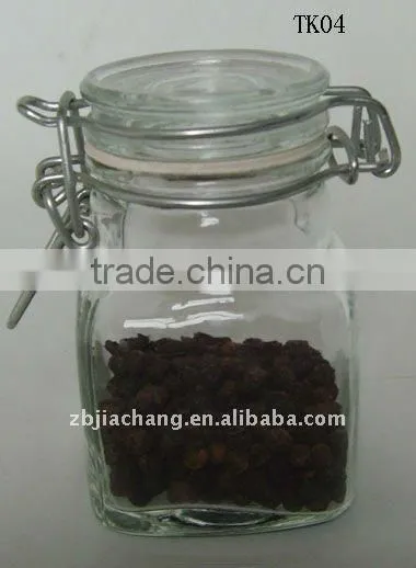mini airtight clear glass cruet bottle