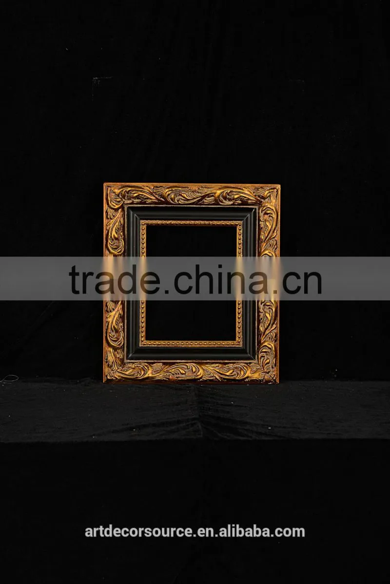 Antique Wooden Picture Frame with Beads