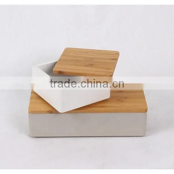 Luxury design cement jewelry box ring holder