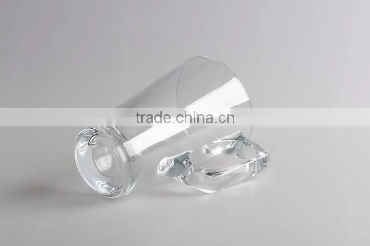 Custom logo printed clear cheap 16oz glass coffee mugs wholesale