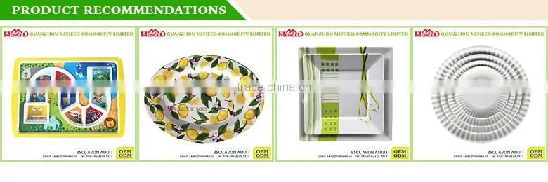 China suppliers Dishwahser safe break-resistant dining table set, home melamine dinnerware for USA & EU market