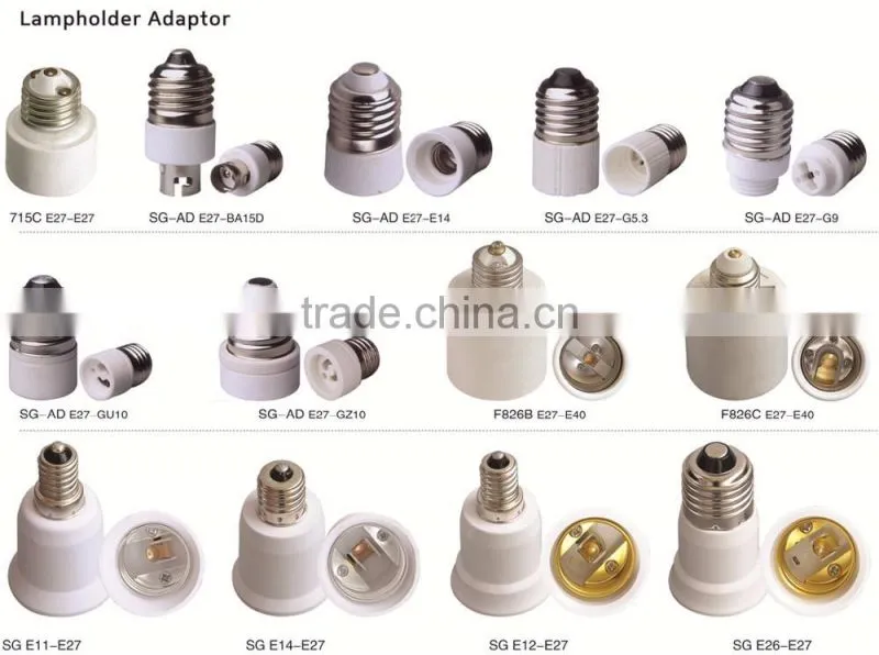 E26 to E27 fluorescent lampholder adaptor/adaptor lamp socket