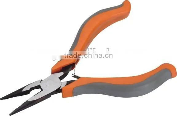 European type double color PVC dipped handle mini flat nose pliers