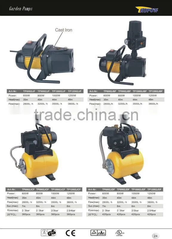 Automatic water pressure booster systems