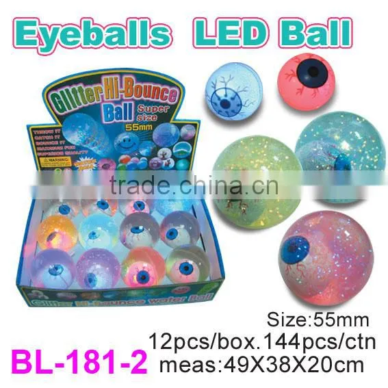 Colorful Glitter LED Bouncy Balls for Kids