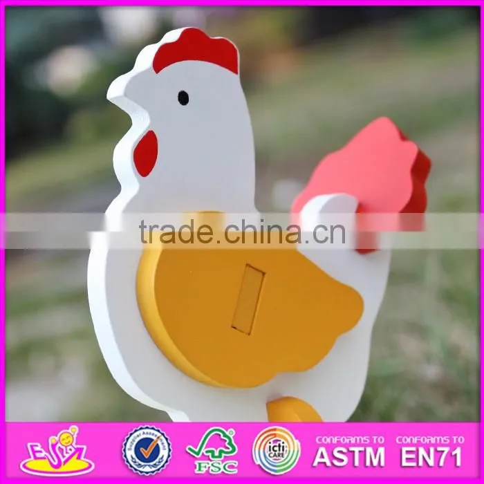 2017 New product funny 3d chicken children wooden puzzles of animals W14G044