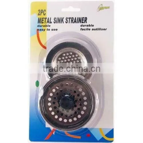 2 piece Stainless Steel Sink Strainers for standard drain opening
