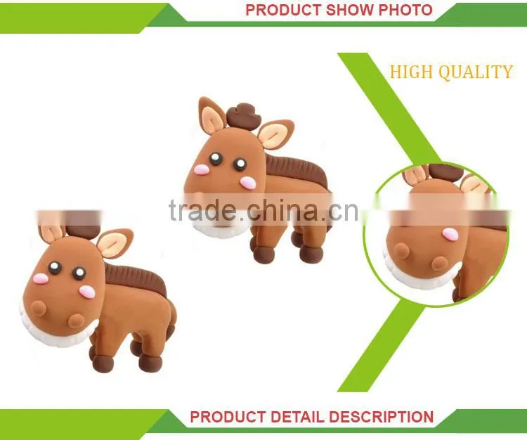 Kids educational lovely horse toy polymer clay mold