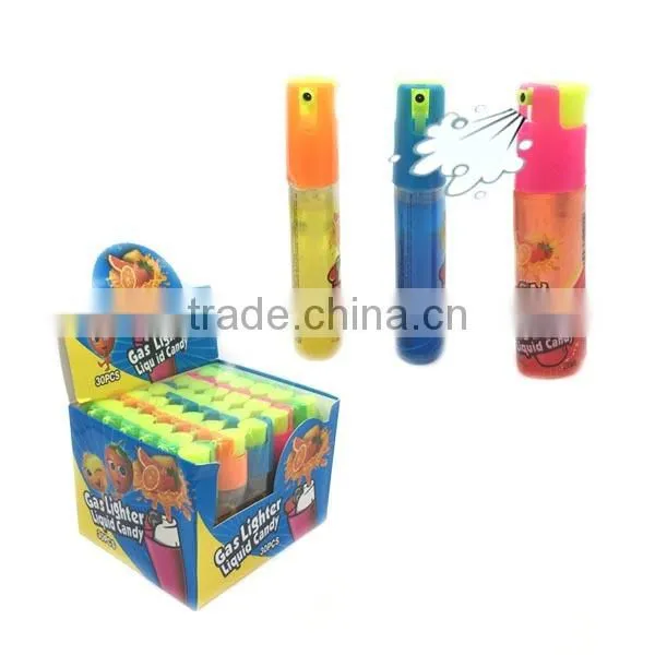 Chinese Cheap Plastic Fruit Sour Cigarette Lighter Spray Liquid candy