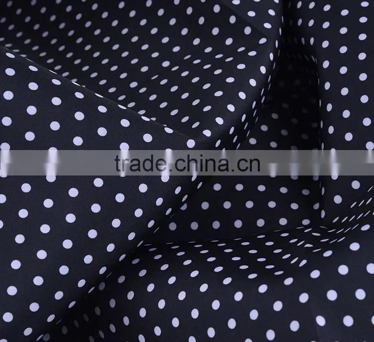 waterproof fabric for umbrella/240t pongee print fabric 100% polyester dot fabric