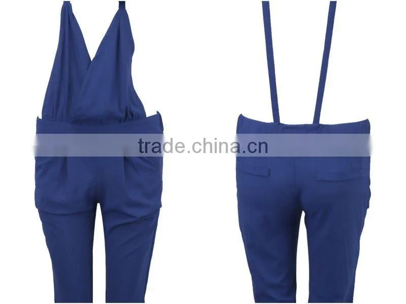 OEM women jumpsuit with gallus