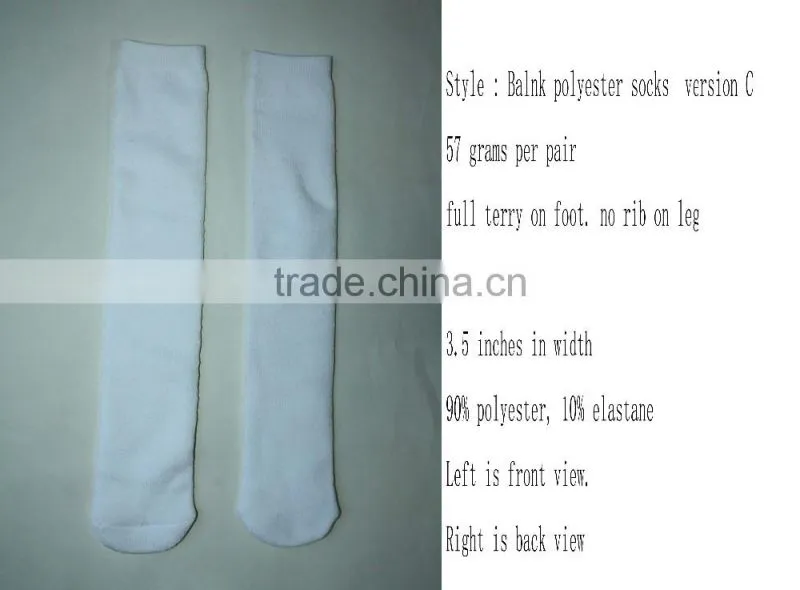 Thick Blank Socks for sublimation with cotton or polyester
