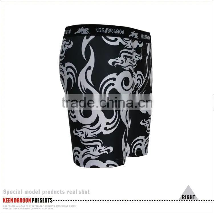 professional mma sportswear custom print mens good wholesale compression shorts
