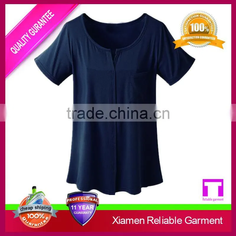 Plain short sleeve safety fancy ladies t shirt
