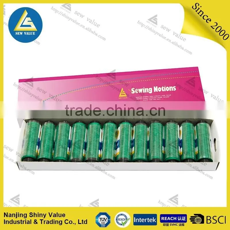 assorted colors 100% polyester quilting thread in plastic box