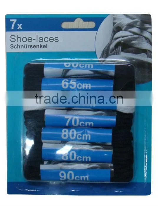 black round tip cotton suede shoe laces