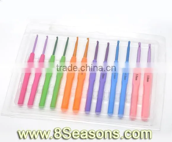 12PCs Aluminum Crochet Hooks, 2.5-5.0mm,Customize