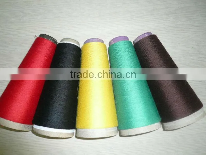 polyester spun yarn 20/1 recycled black